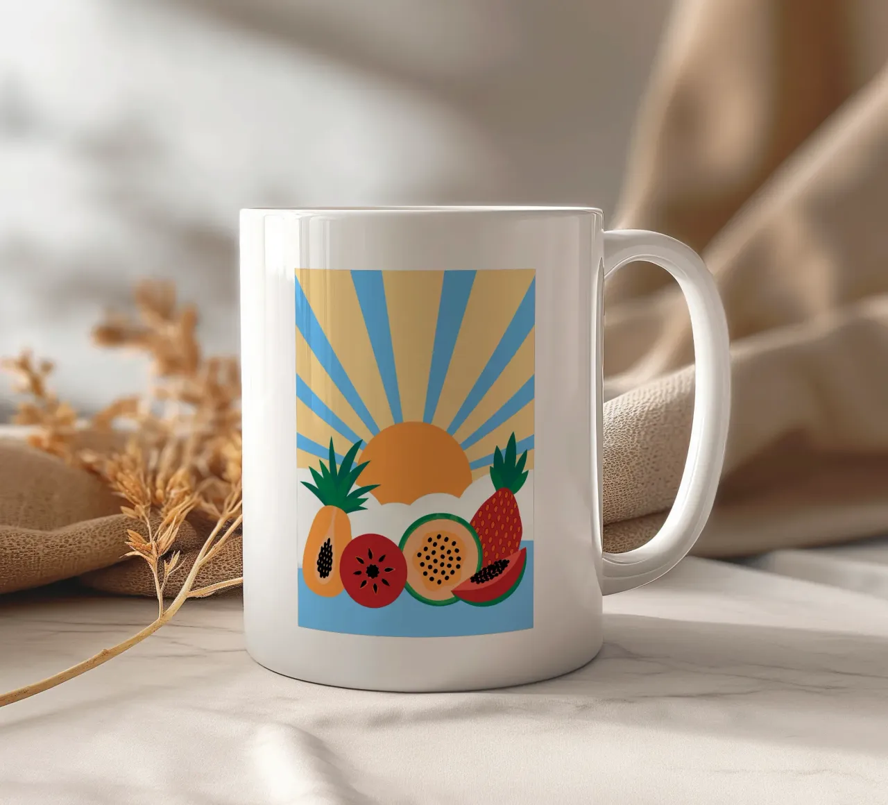 Frutta fresca tropicale tazza in ceramica da OFFICIAL FRUIT & VEGETABLES