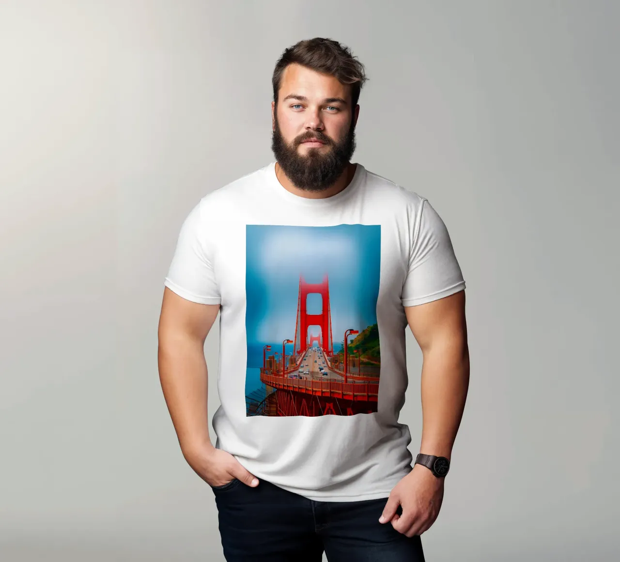 ponte d'oro vista auto t-shirt da PASMING