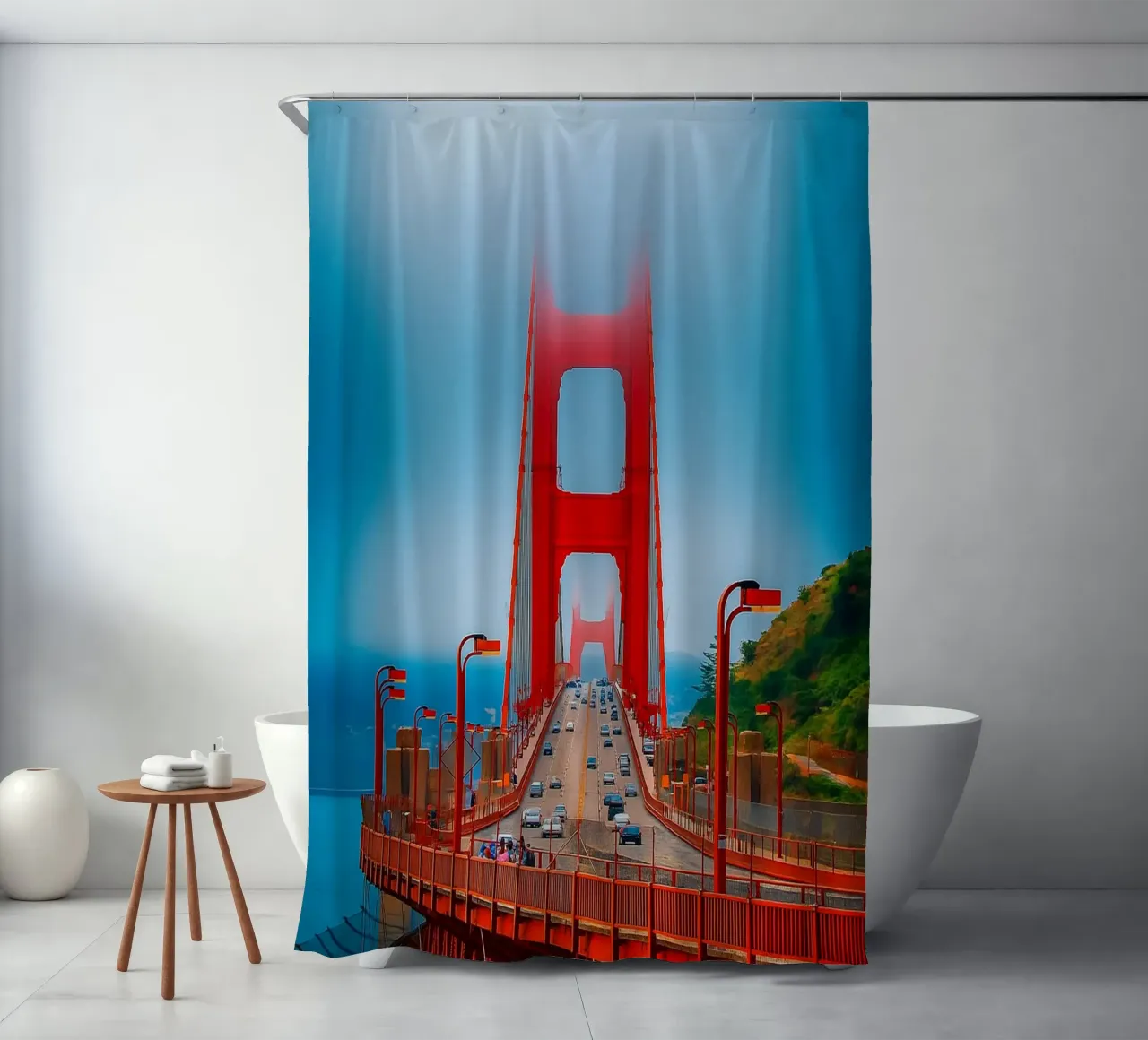 golden gate bridge auto view douchegordijn van PASMING