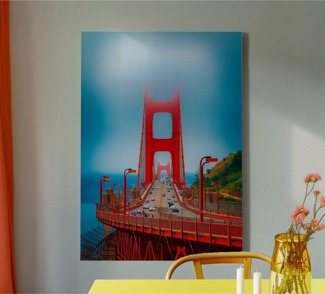 golden gate bridge car view canvas by PASMING