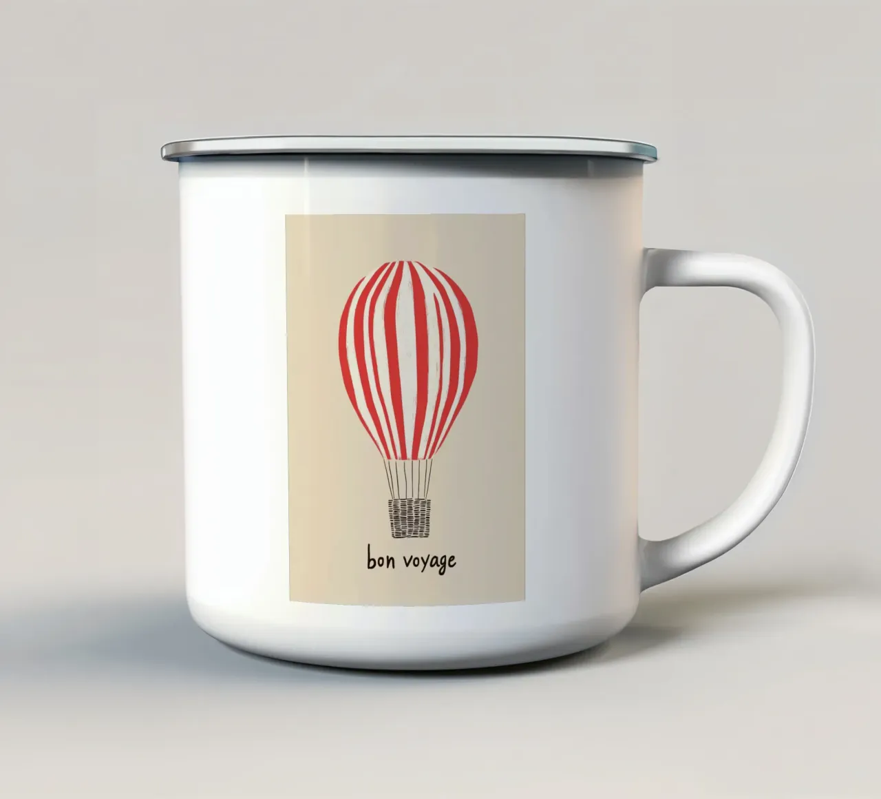 Viaggio in mongolfiera tazza in smalto da Carina Pop & Pastell