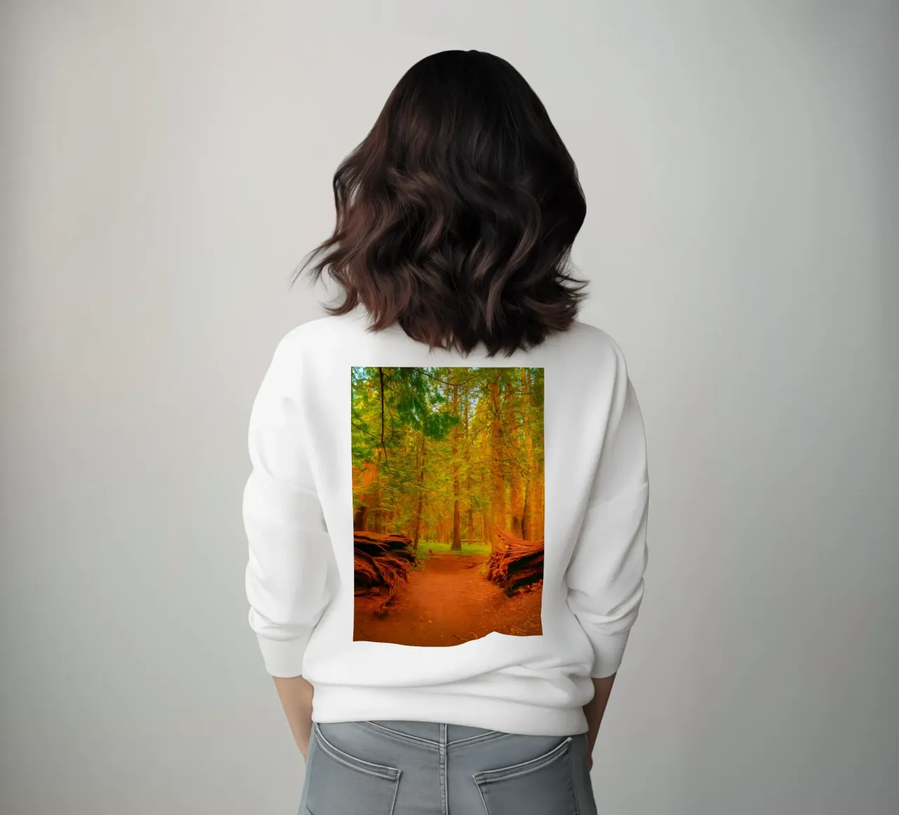 arbre tombé en deux dans la forêt sweat de PASMING