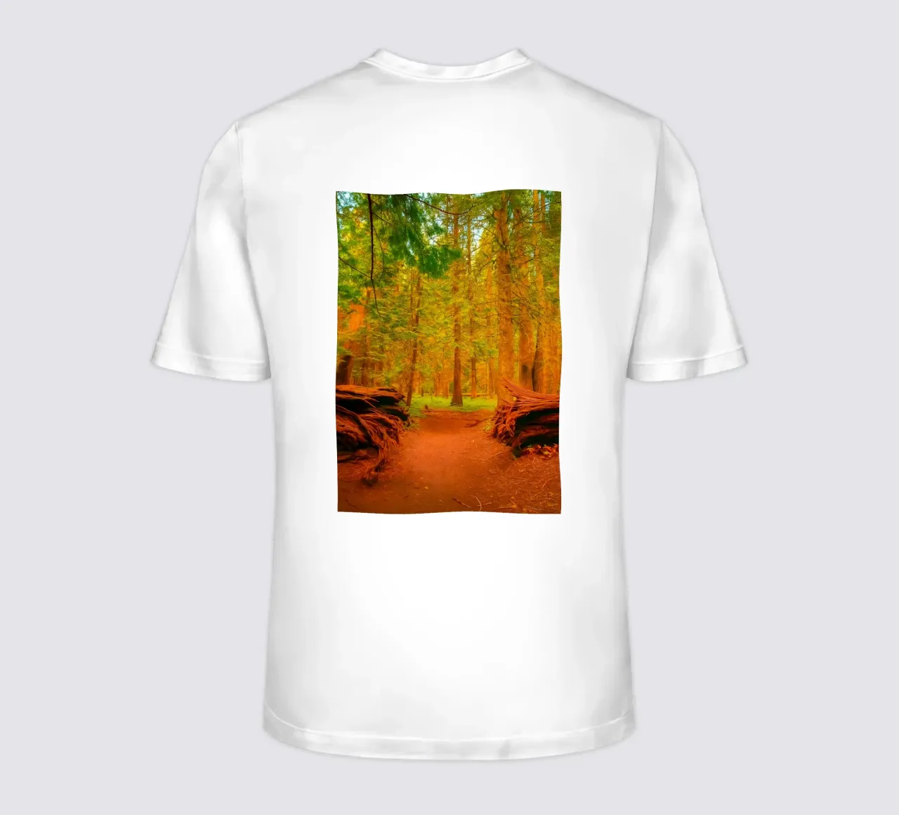 fallen tree split in two at the forest t-shirt by PASMING