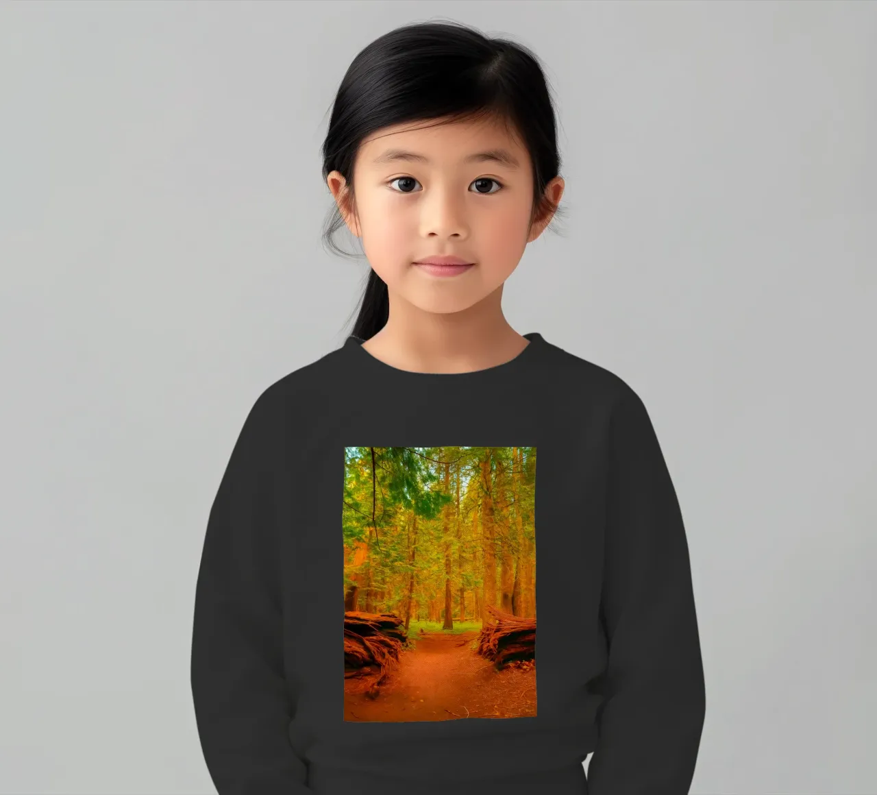 albero caduto diviso in due nel bosco felpa bambino da PASMING