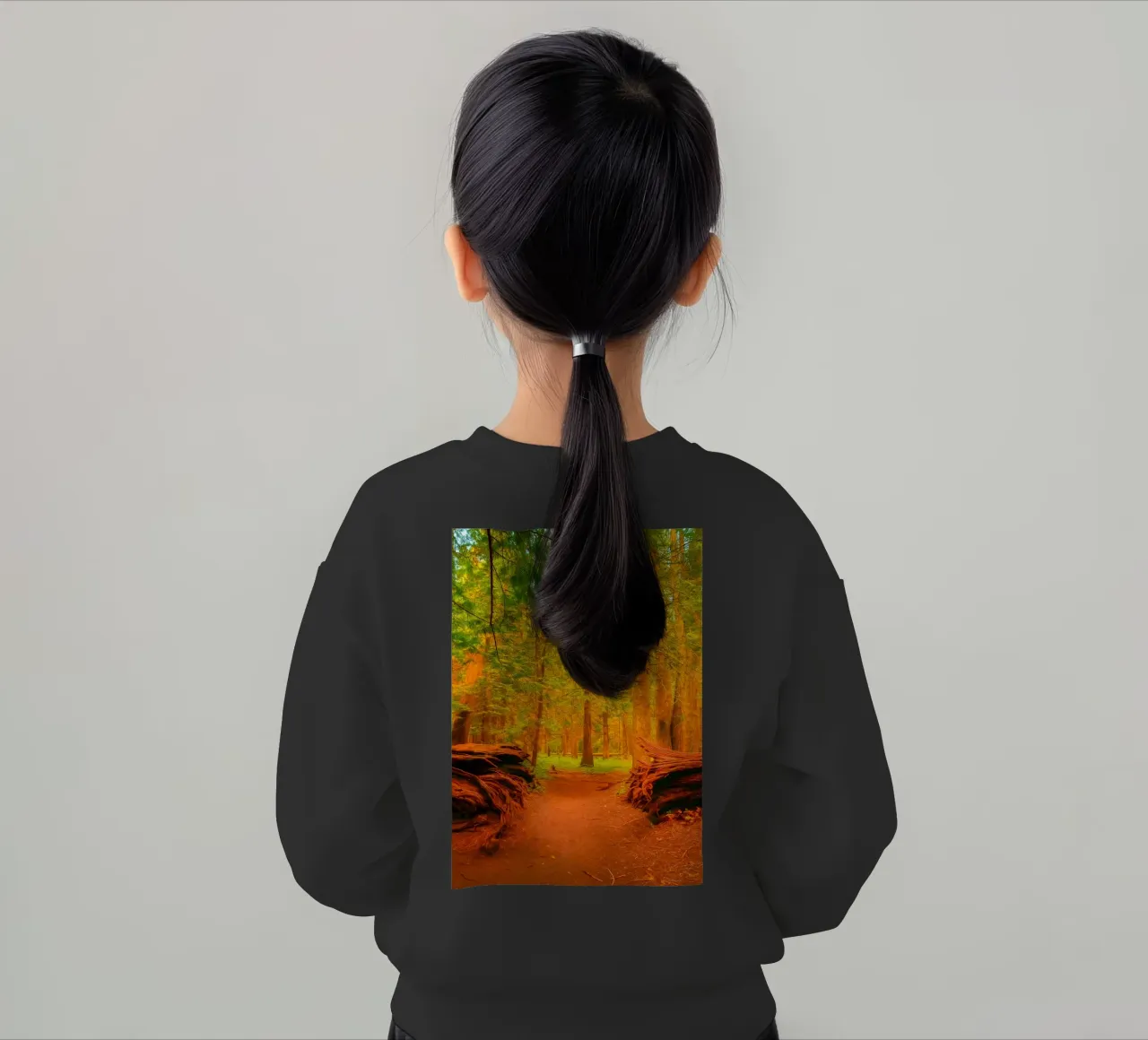 albero caduto diviso in due nel bosco felpa bambino da PASMING