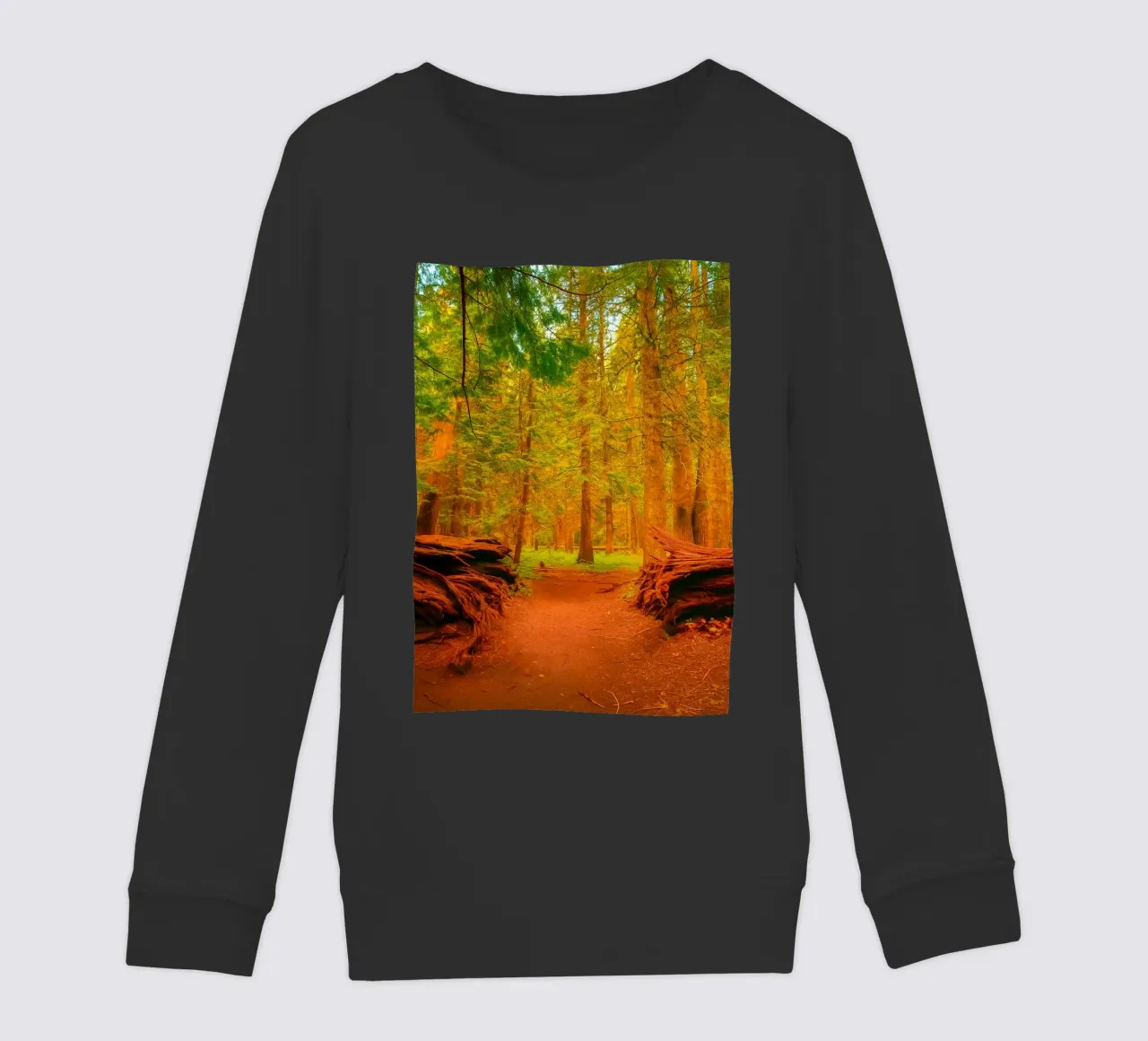 albero caduto diviso in due nel bosco felpa bambino da PASMING