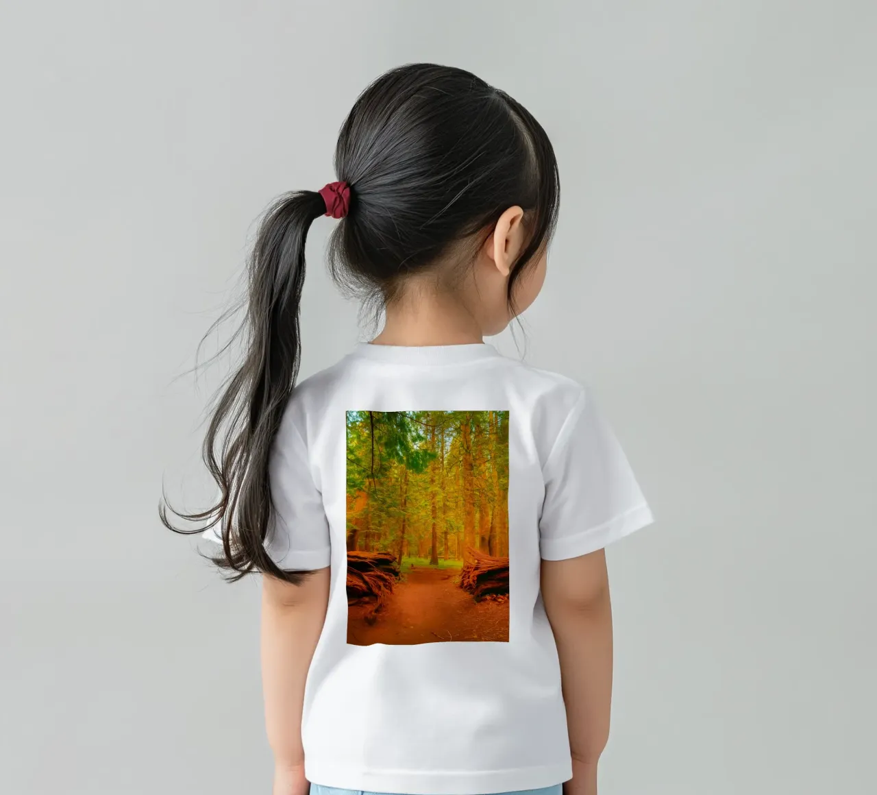 albero caduto diviso in due nel bosco t-shirt bambini da PASMING
