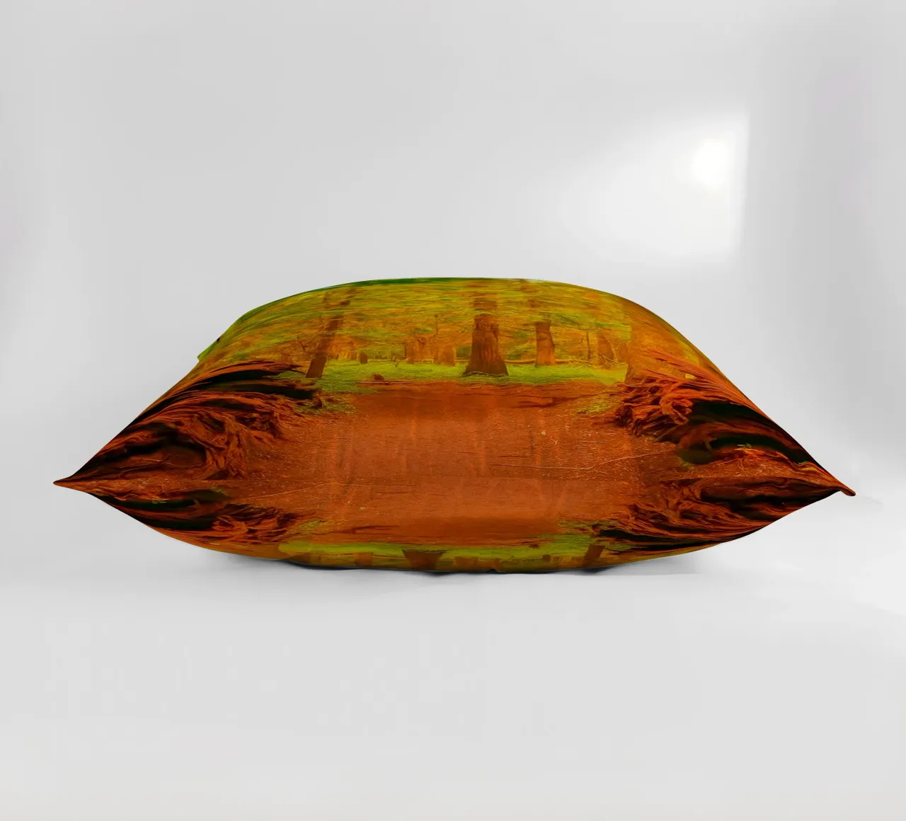 fallen tree split in two at the forest decorative cushion by PASMING