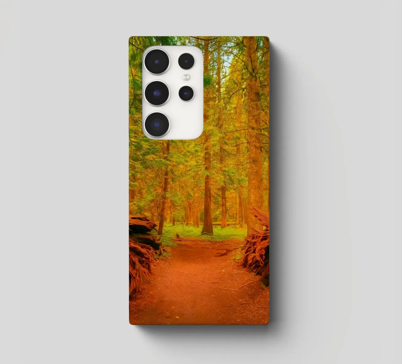 umgestürzter Baum im Wald in zwei Teile gespalten Samsung Hülle von PASMING
