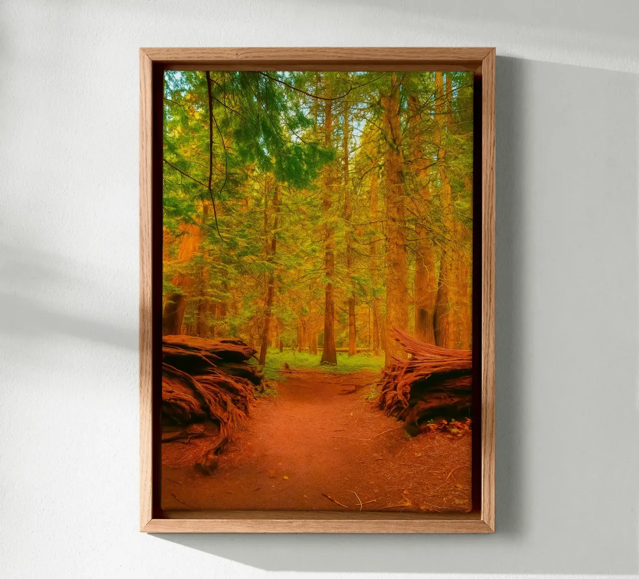 fallen tree split in two at the forest canvas by PASMING