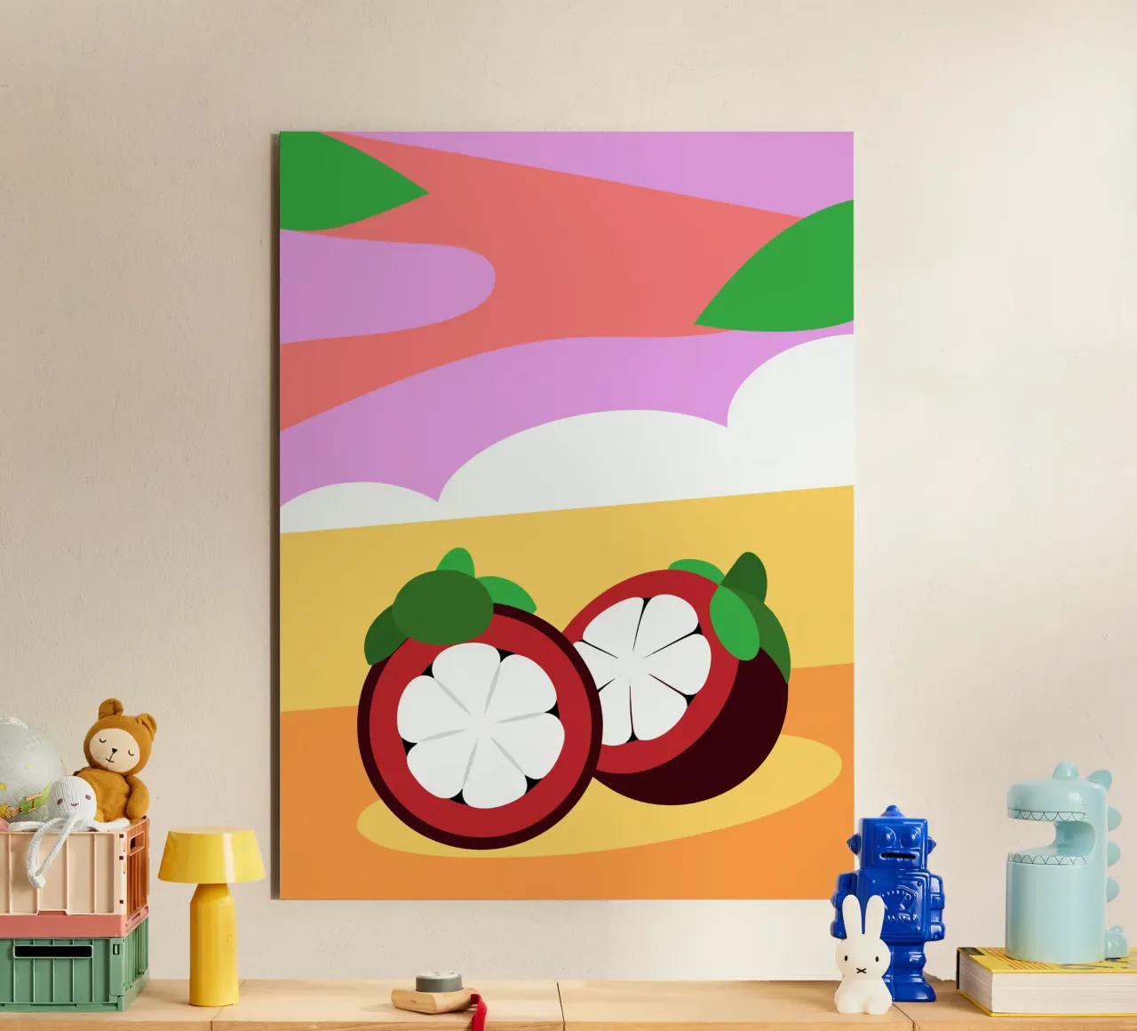 Mangostano fresco alluminio dibond da OFFICIAL FRUIT & VEGETABLES