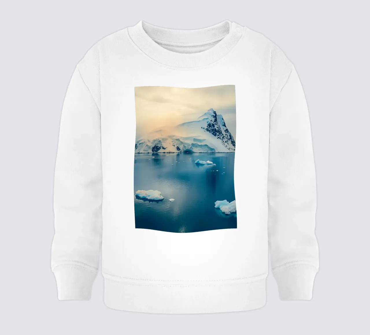 iceberg in mezzo all'oceano felpa neonato da PASMING