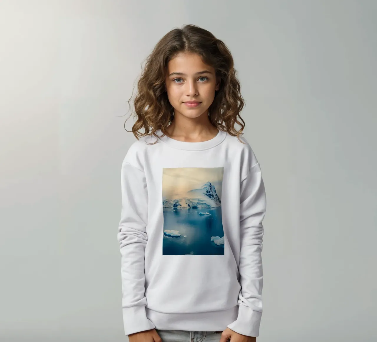 iceberg in mezzo all'oceano felpa bambino da PASMING