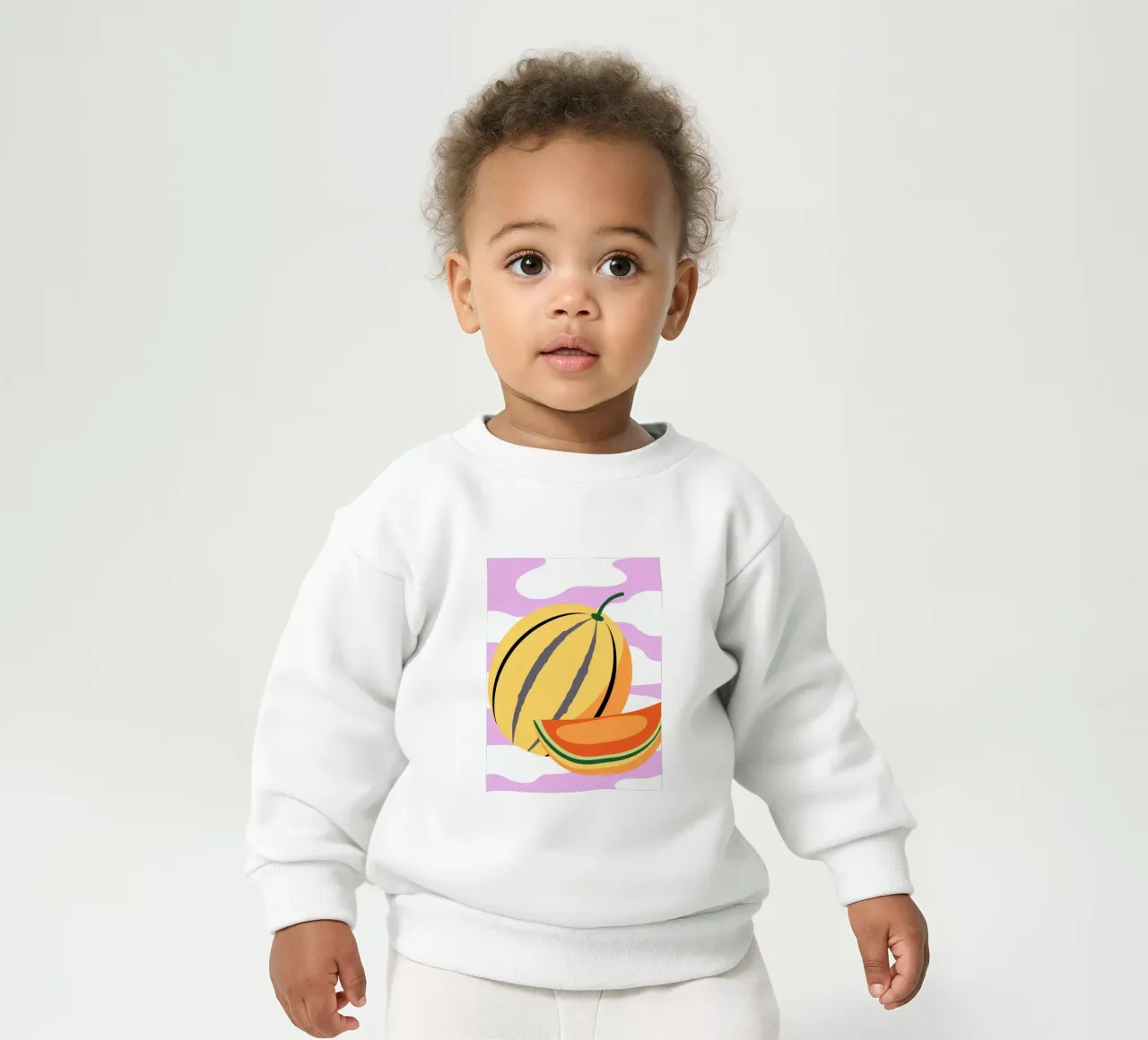 Pastèque jaune fraîche sweat pour bébé de OFFICIAL FRUIT & VEGETABLES