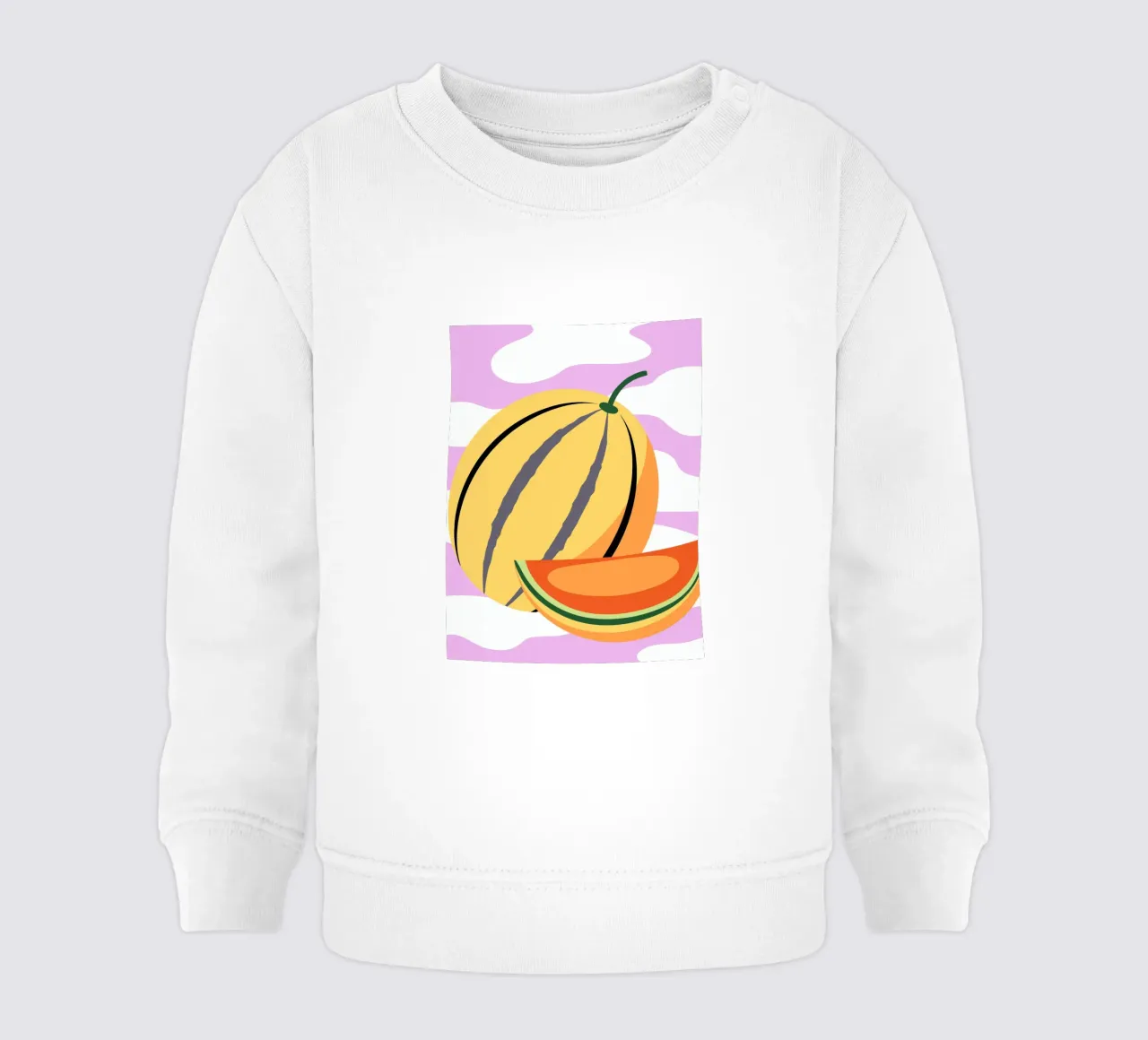 Pastèque jaune fraîche sweat pour bébé de OFFICIAL FRUIT & VEGETABLES
