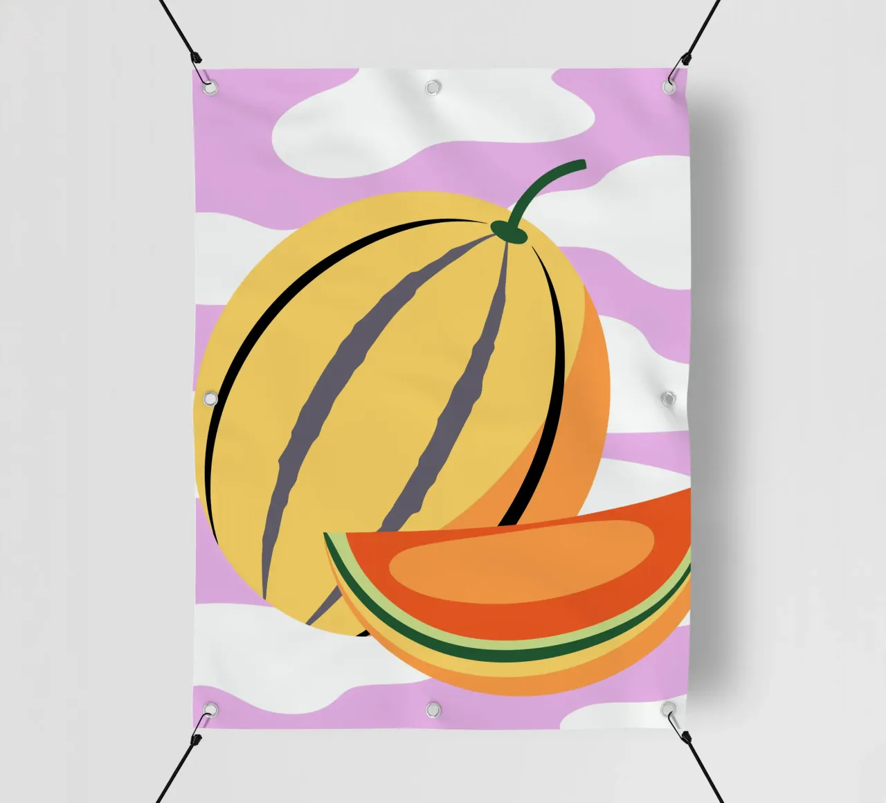 Verse gele watermeloen pvc-zeil van OFFICIAL FRUIT & VEGETABLES