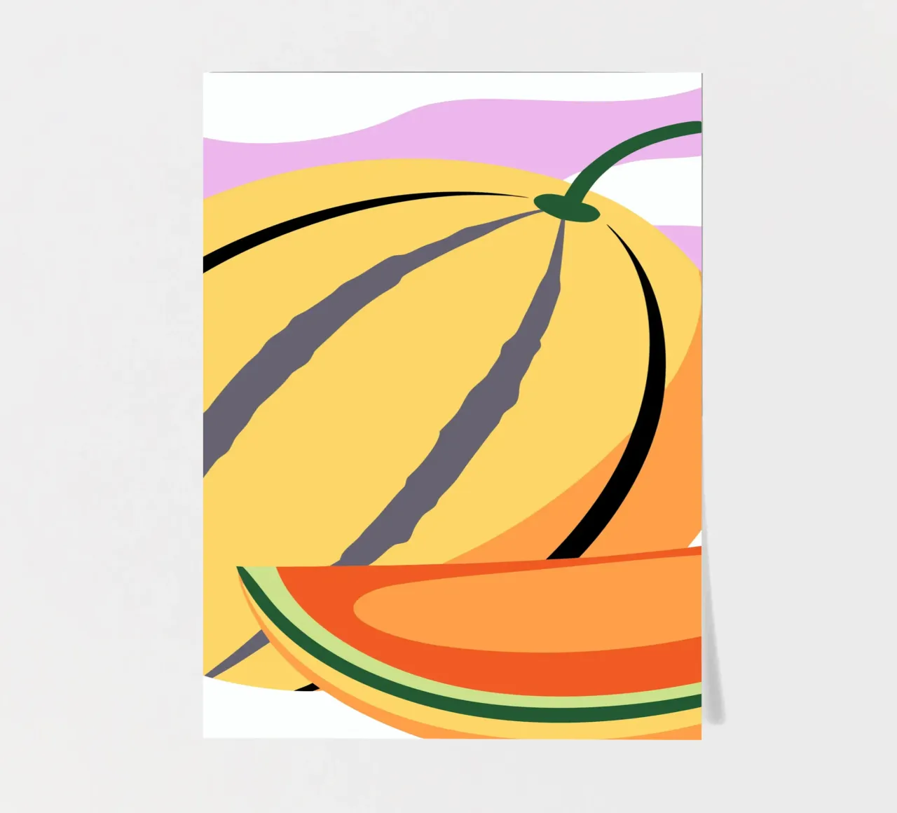Pastèque jaune fraîche planche autocollant de OFFICIAL FRUIT & VEGETABLES