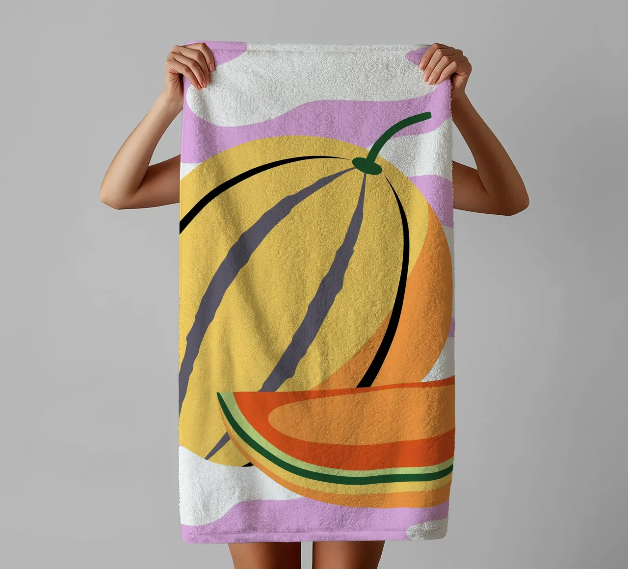 Pastèque jaune fraîche serviette de bain de OFFICIAL FRUIT & VEGETABLES