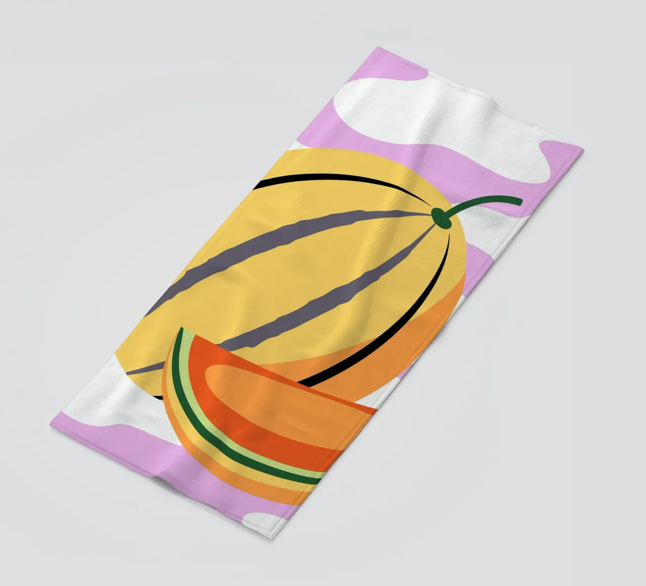Pastèque jaune fraîche serviette de plage de OFFICIAL FRUIT & VEGETABLES