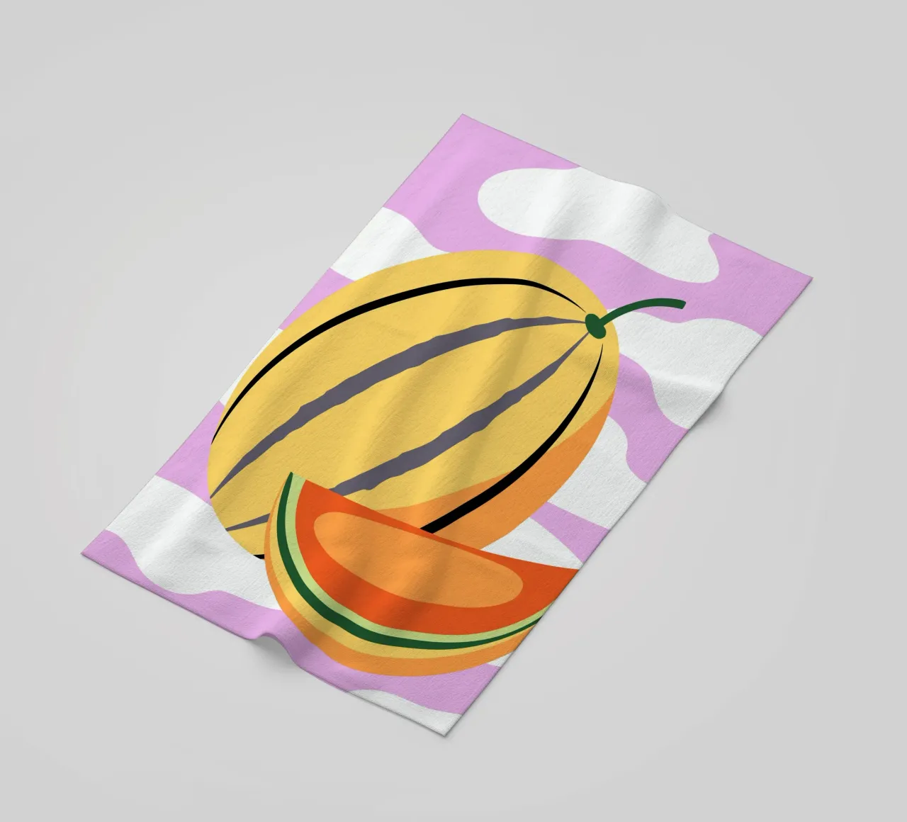 Pastèque jaune fraîche serviette de plage de OFFICIAL FRUIT & VEGETABLES