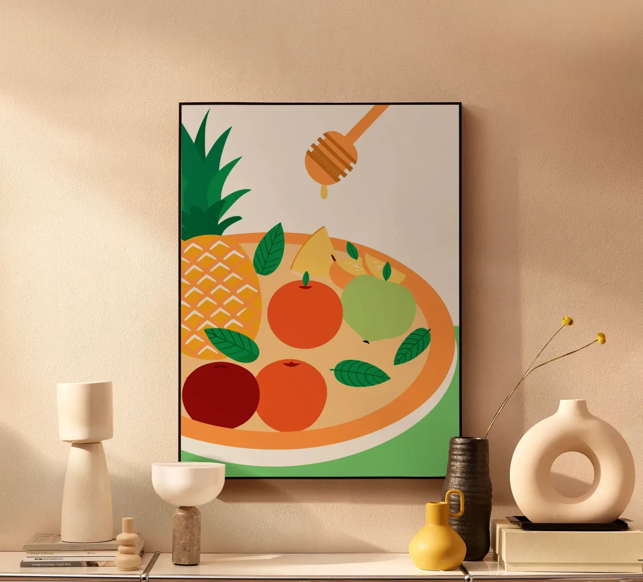 Insalata di frutta fresca con miele plexiglass da OFFICIAL FRUIT & VEGETABLES
