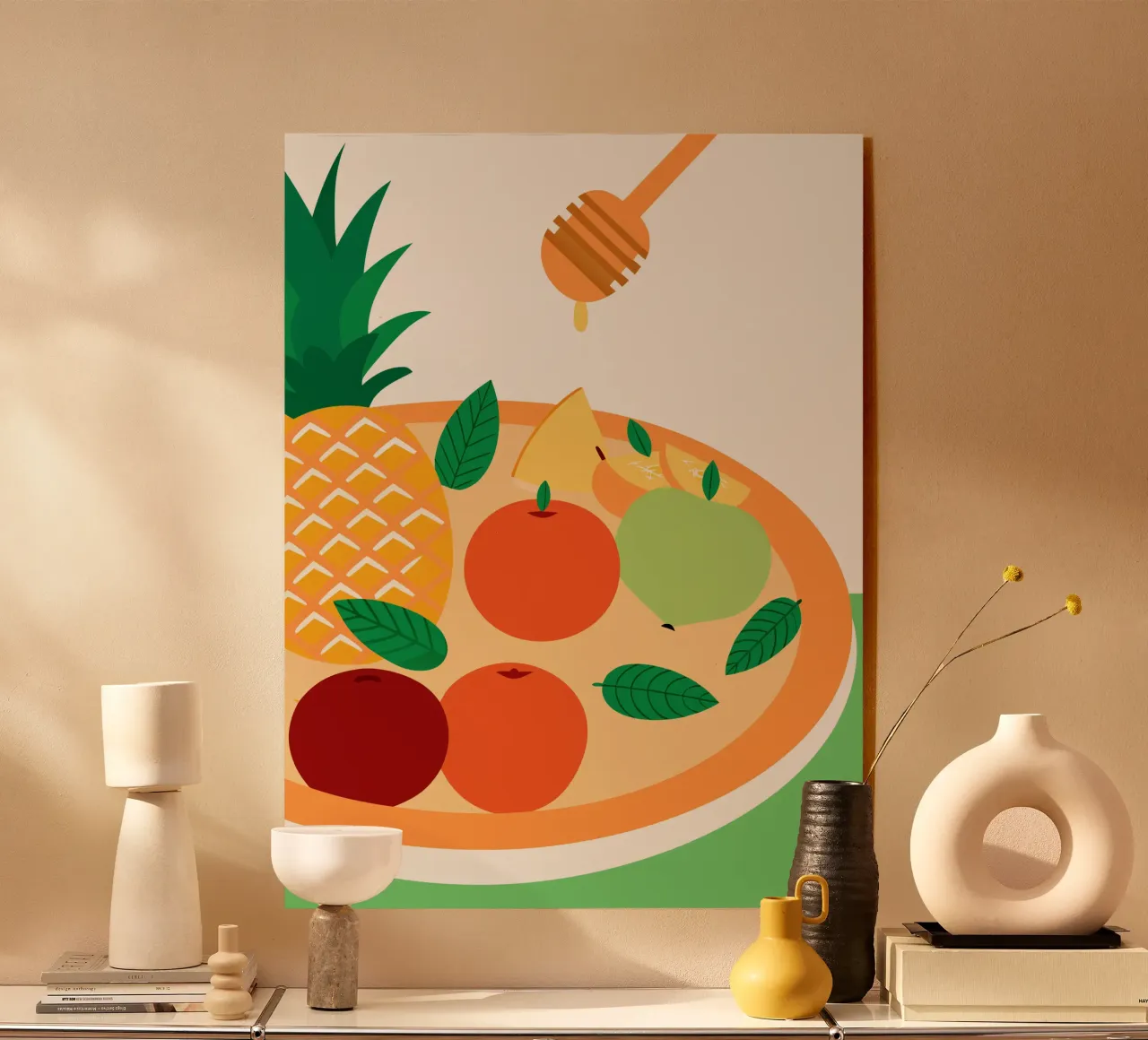 Insalata di frutta fresca con miele plexiglass da OFFICIAL FRUIT & VEGETABLES