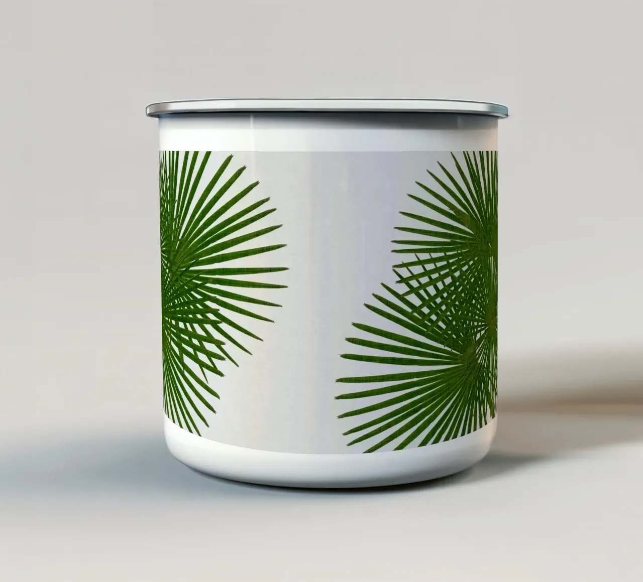 Ventaglio Palm tazza in smalto da Orara Studio