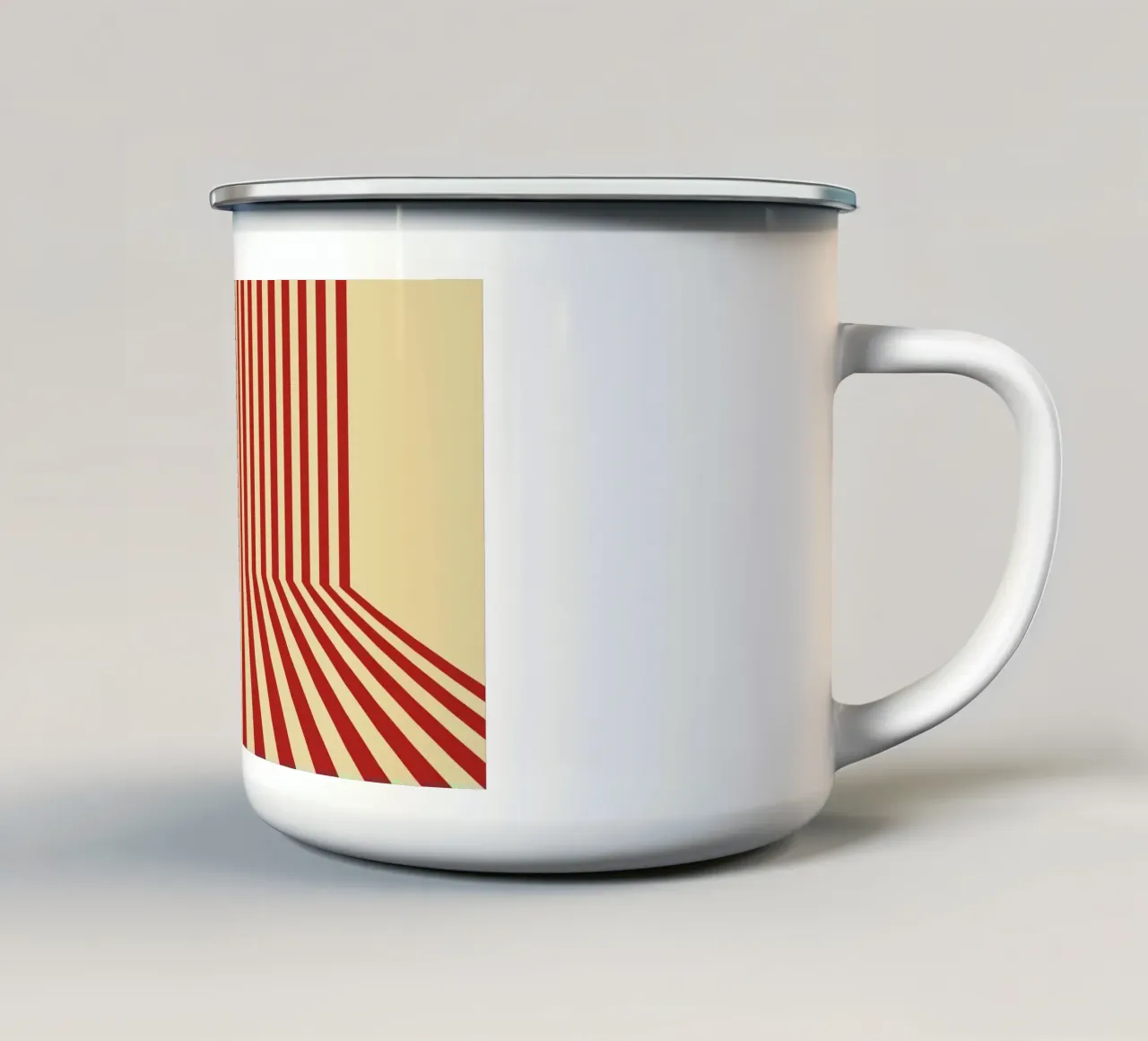 Line Strip Retro Old tazza in smalto da Studio Fun Boy