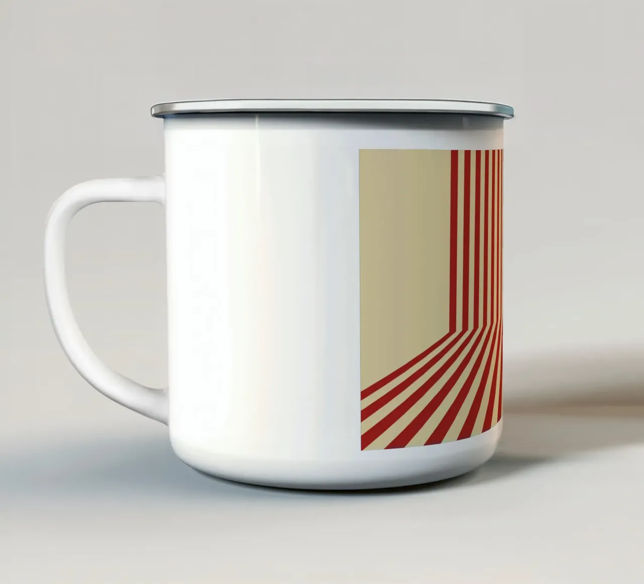 Line Strip Retro Old tazza in smalto da Studio Fun Boy