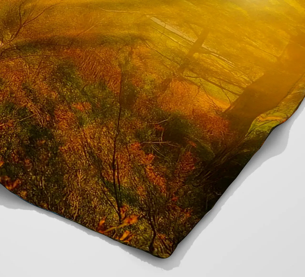 vecchio edificio in mezzo alla foresta coperta in pile da PASMING