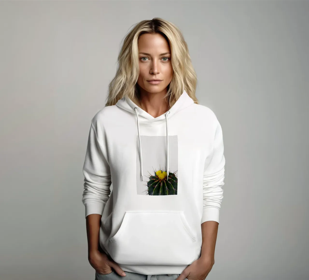 Fiore di cactus felpa con cappuccio da Orara Studio
