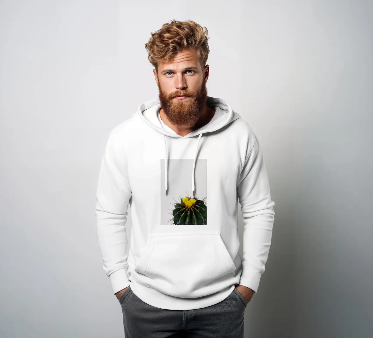 Fiore di cactus felpa con cappuccio da Orara Studio