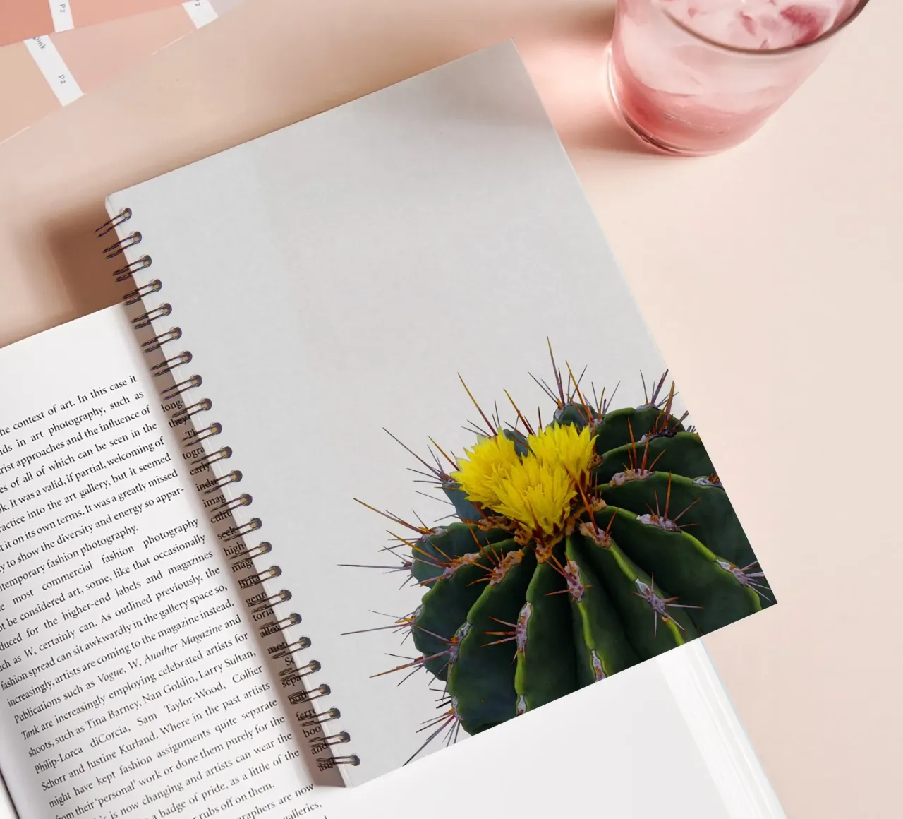 Cactus Flower spiral notebook by Orara Studio