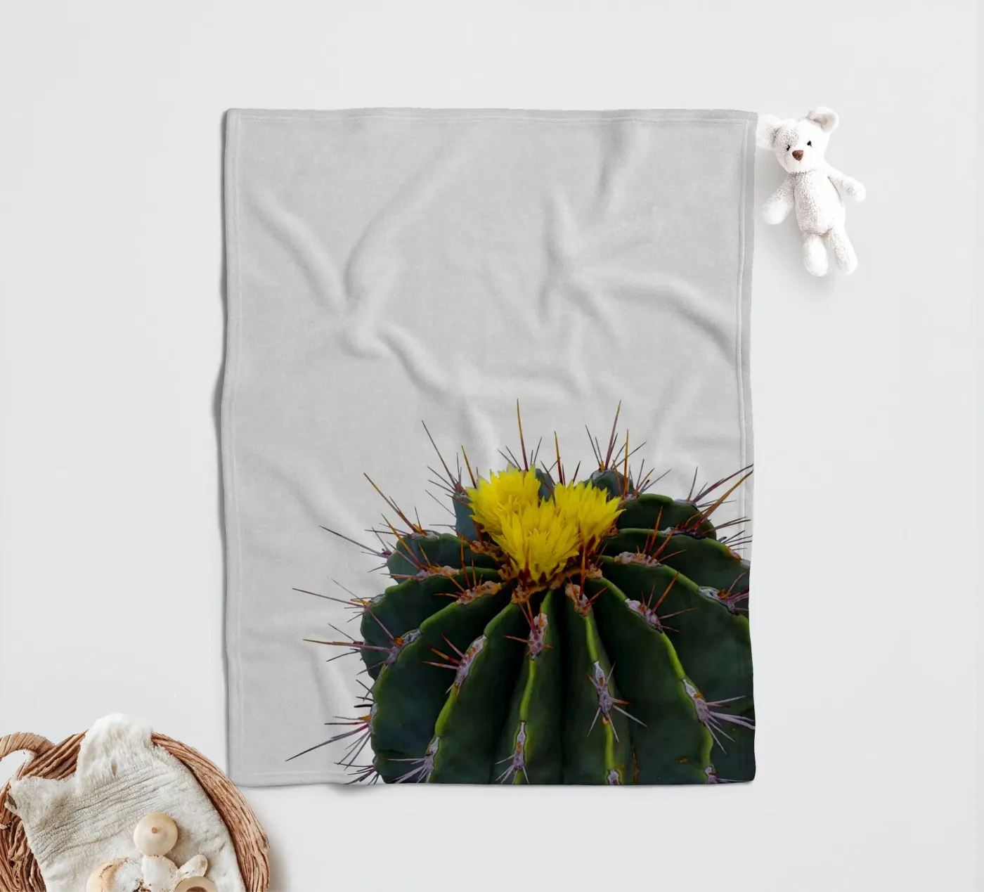Cactusbloem fleecedeken van Orara Studio