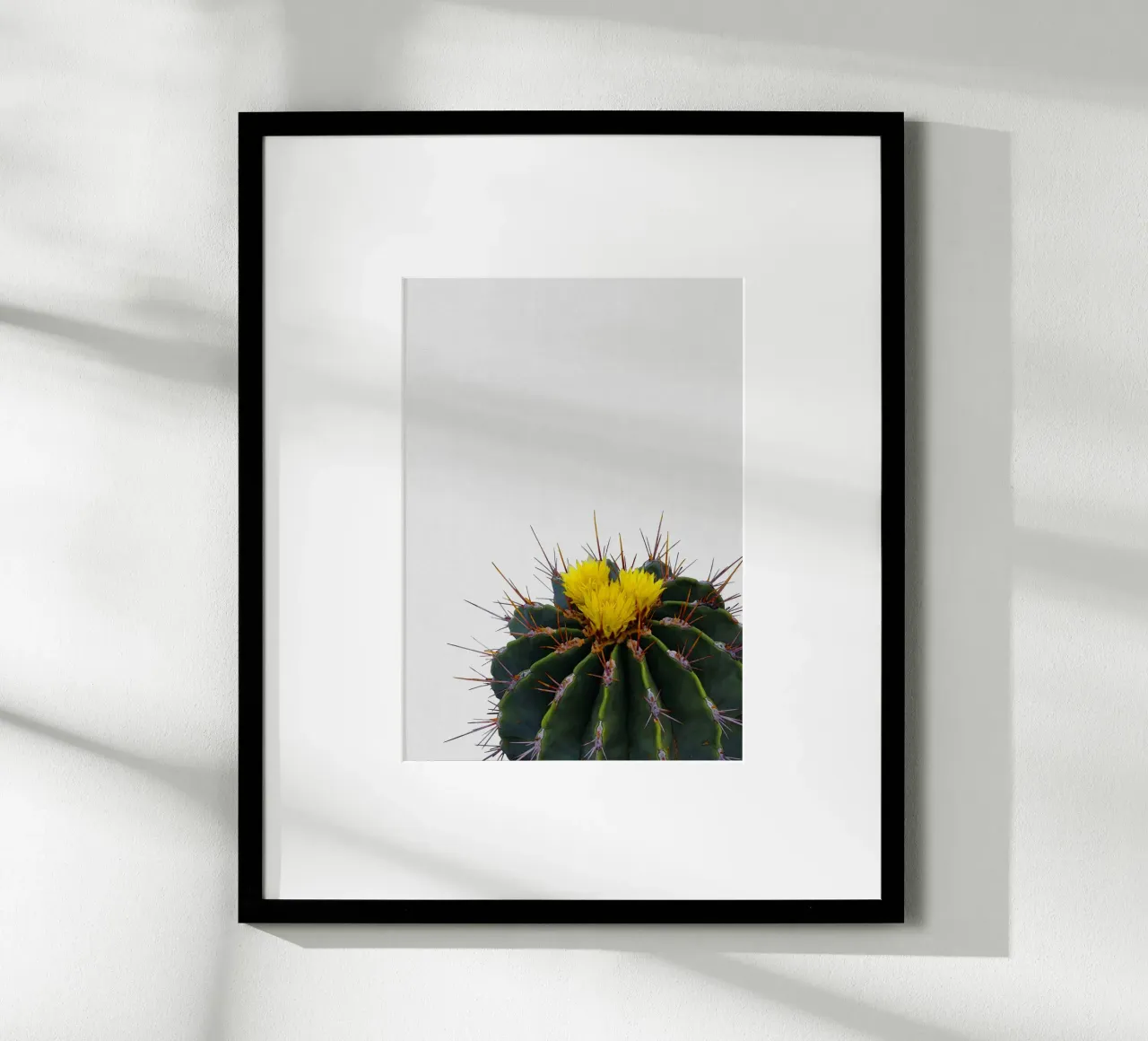 Fiore di cactus poster con telaio in plastica da Orara Studio