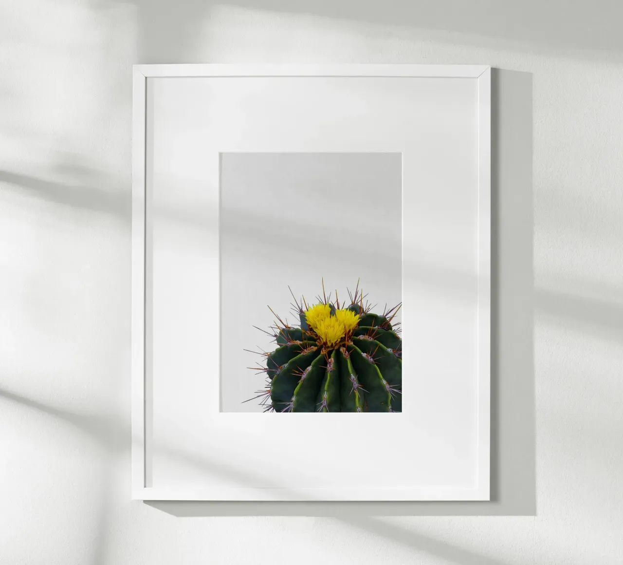 Fiore di cactus poster con telaio in plastica da Orara Studio