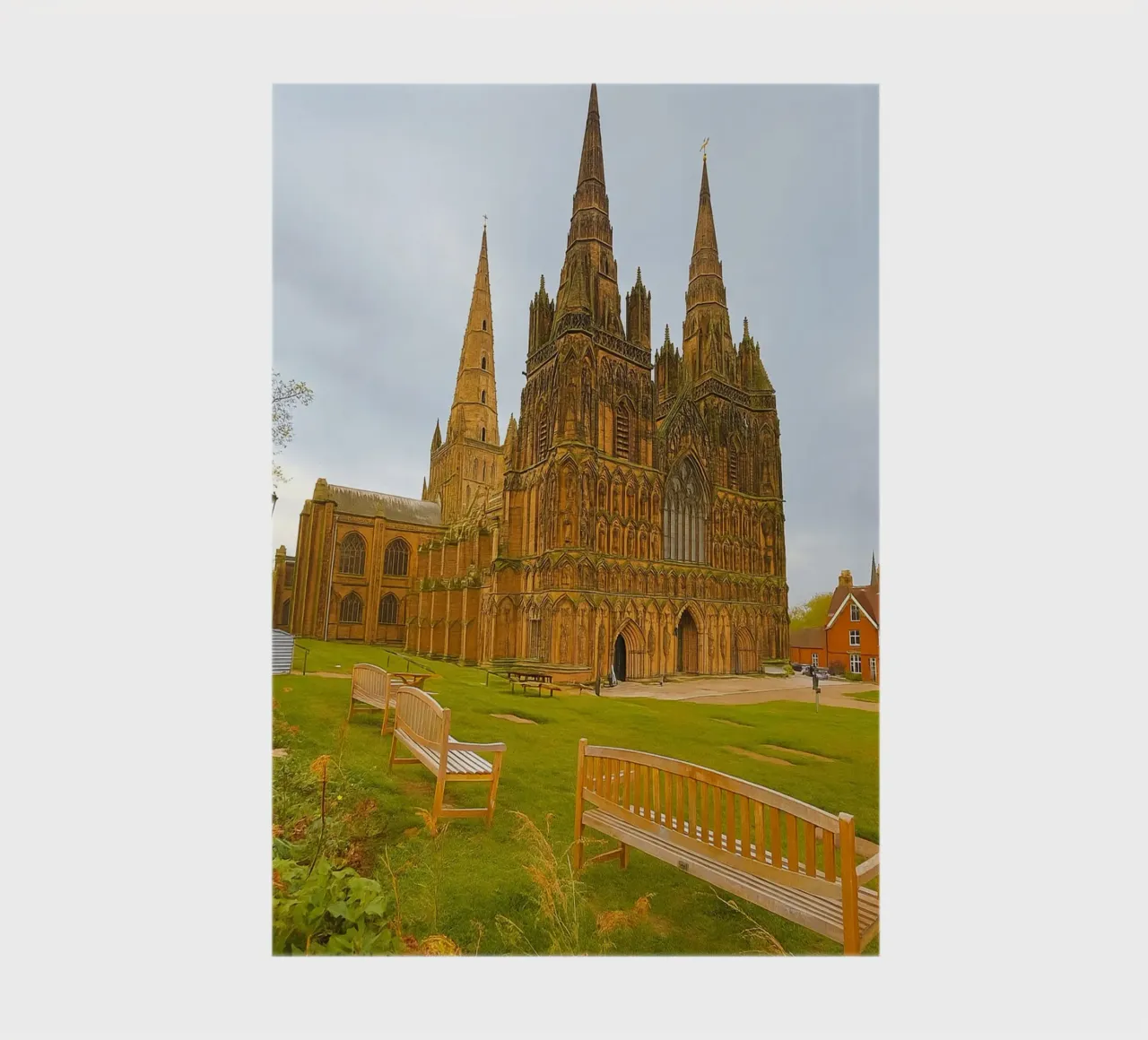 vieille église devant un beau parc carnet de notes de PASMING