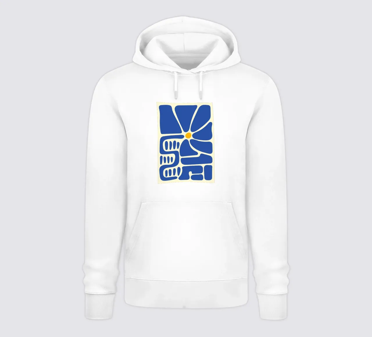 Fiore blu astratto felpa con cappuccio da Studio Fun Boy