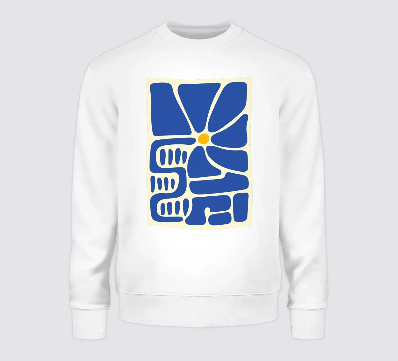 Fiore blu astratto felpa da Studio Fun Boy