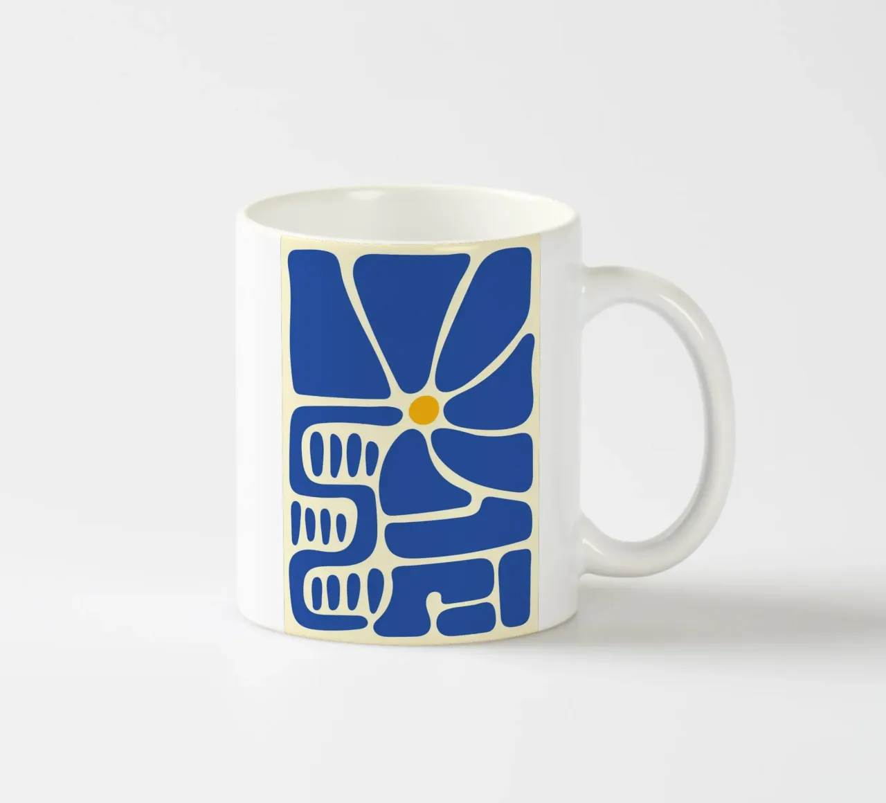Fiore blu astratto tazza in ceramica da Studio Fun Boy