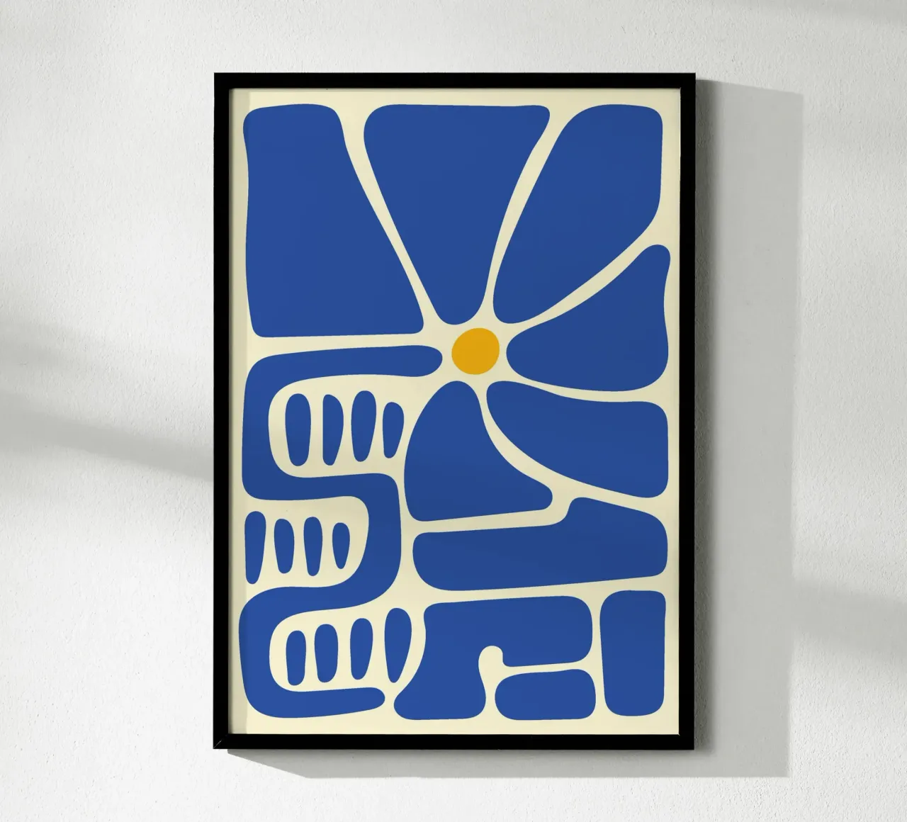 Blaue Blume abstrakt Hahnemühle von Studio Fun Boy