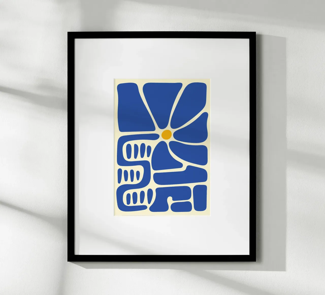 Blaue Blume abstrakt Hahnemühle von Studio Fun Boy