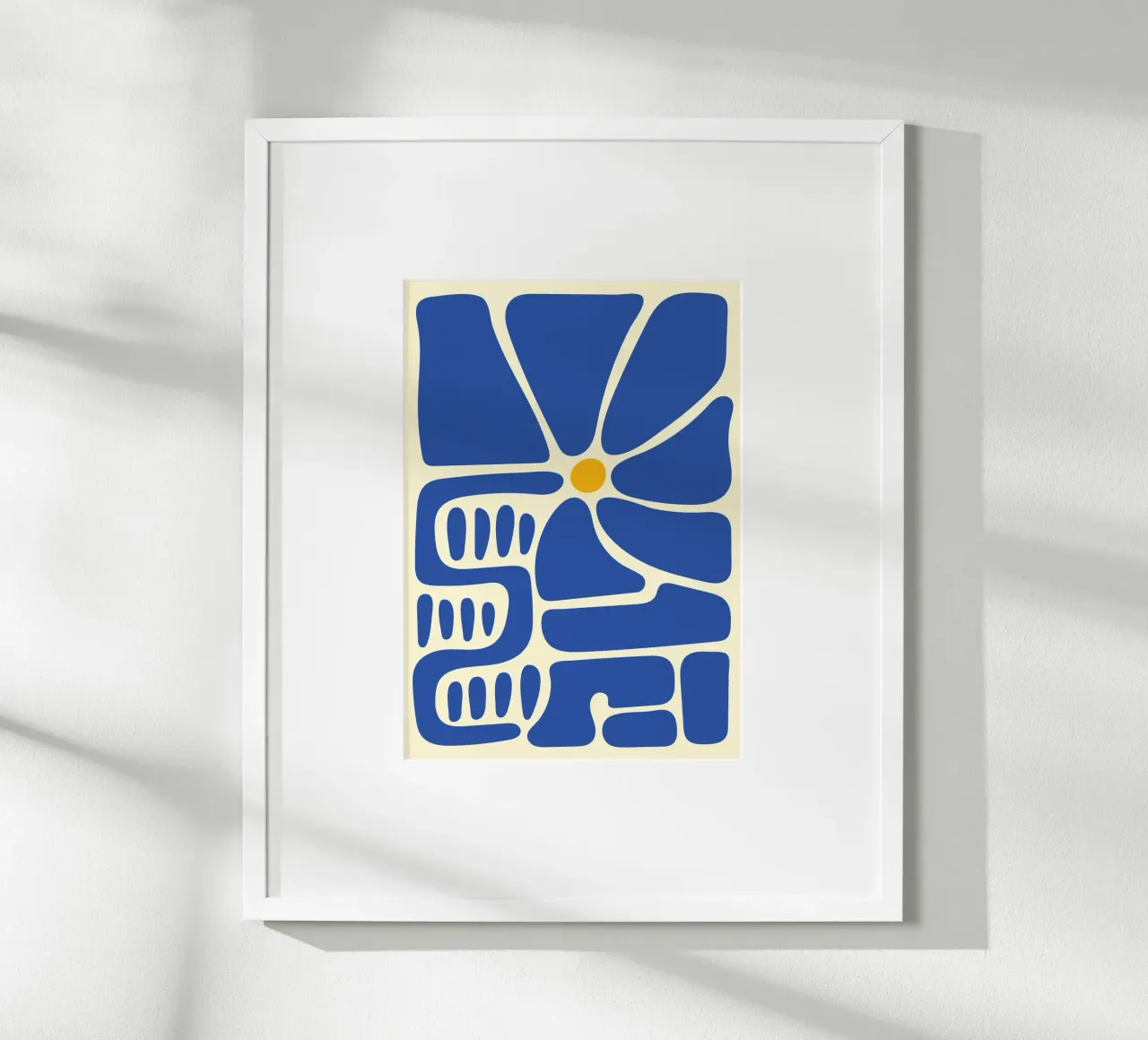 Blaue Blume abstrakt Hahnemühle von Studio Fun Boy