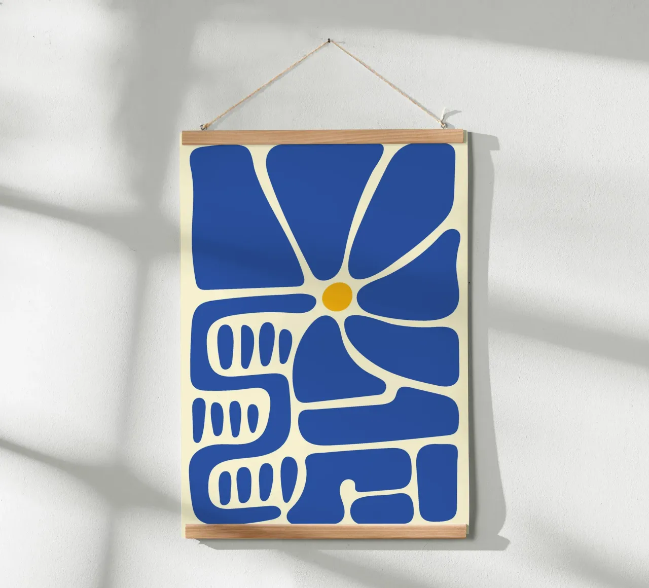 Blaue Blume abstrakt Hahnemühle von Studio Fun Boy