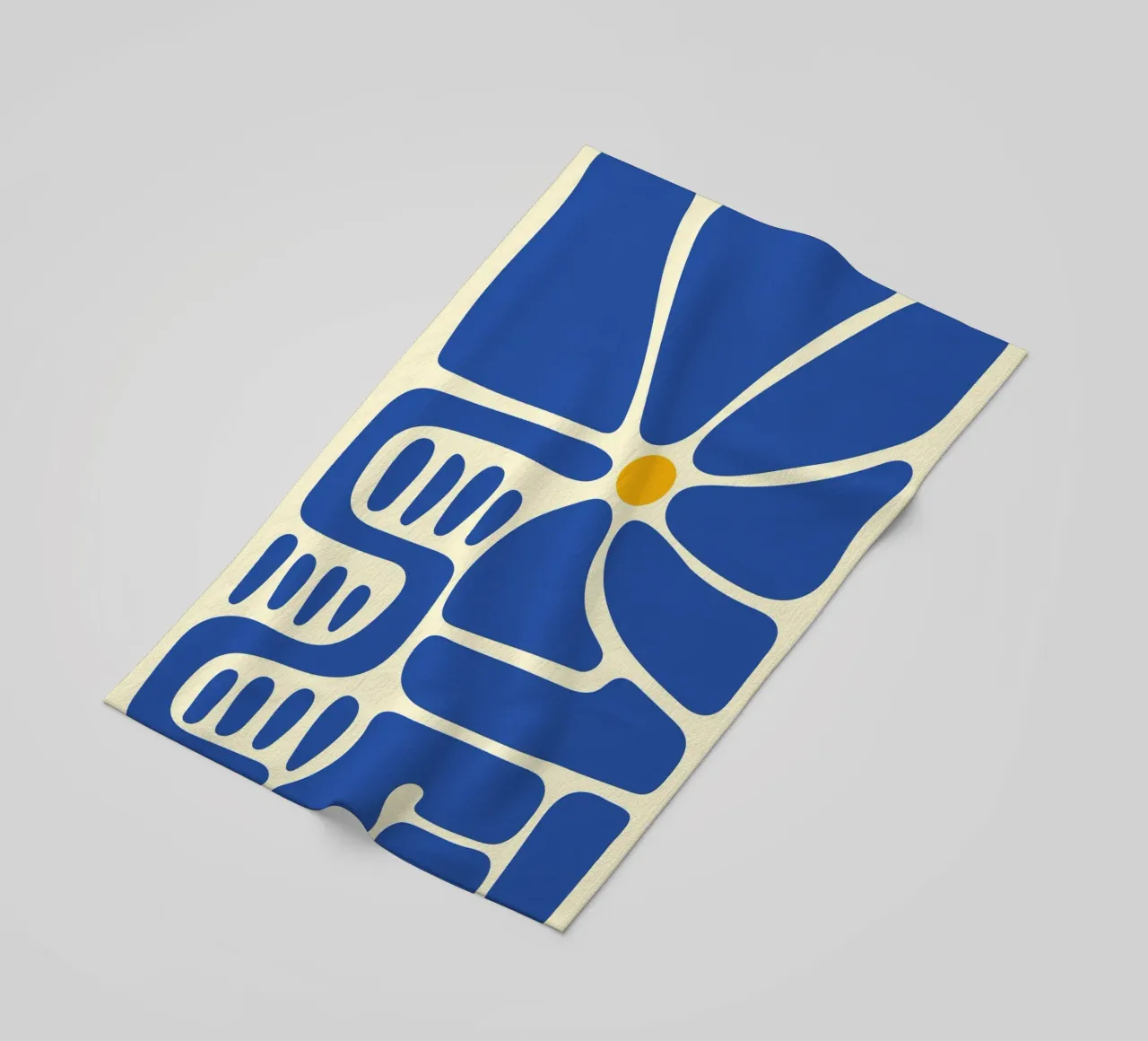 Fiore blu astratto telo mare da Studio Fun Boy