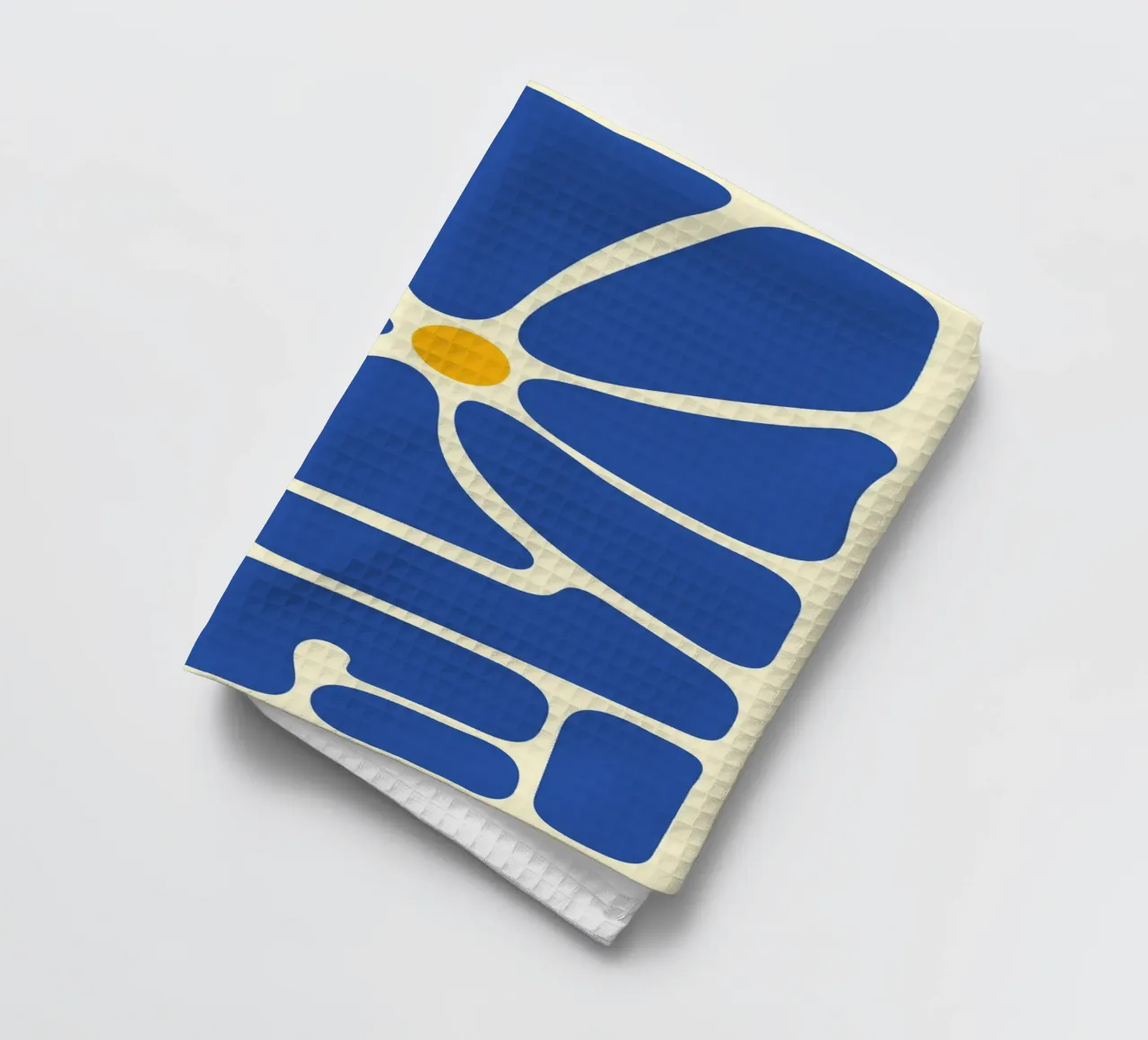 Blaue Blume abstrakt Geschirrtuch von Studio Fun Boy