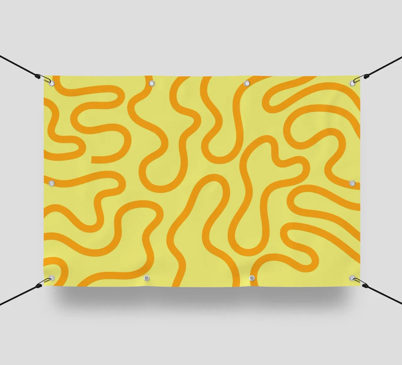 Lijnkunst kaas geel pvc-zeil van Studio Fun Boy