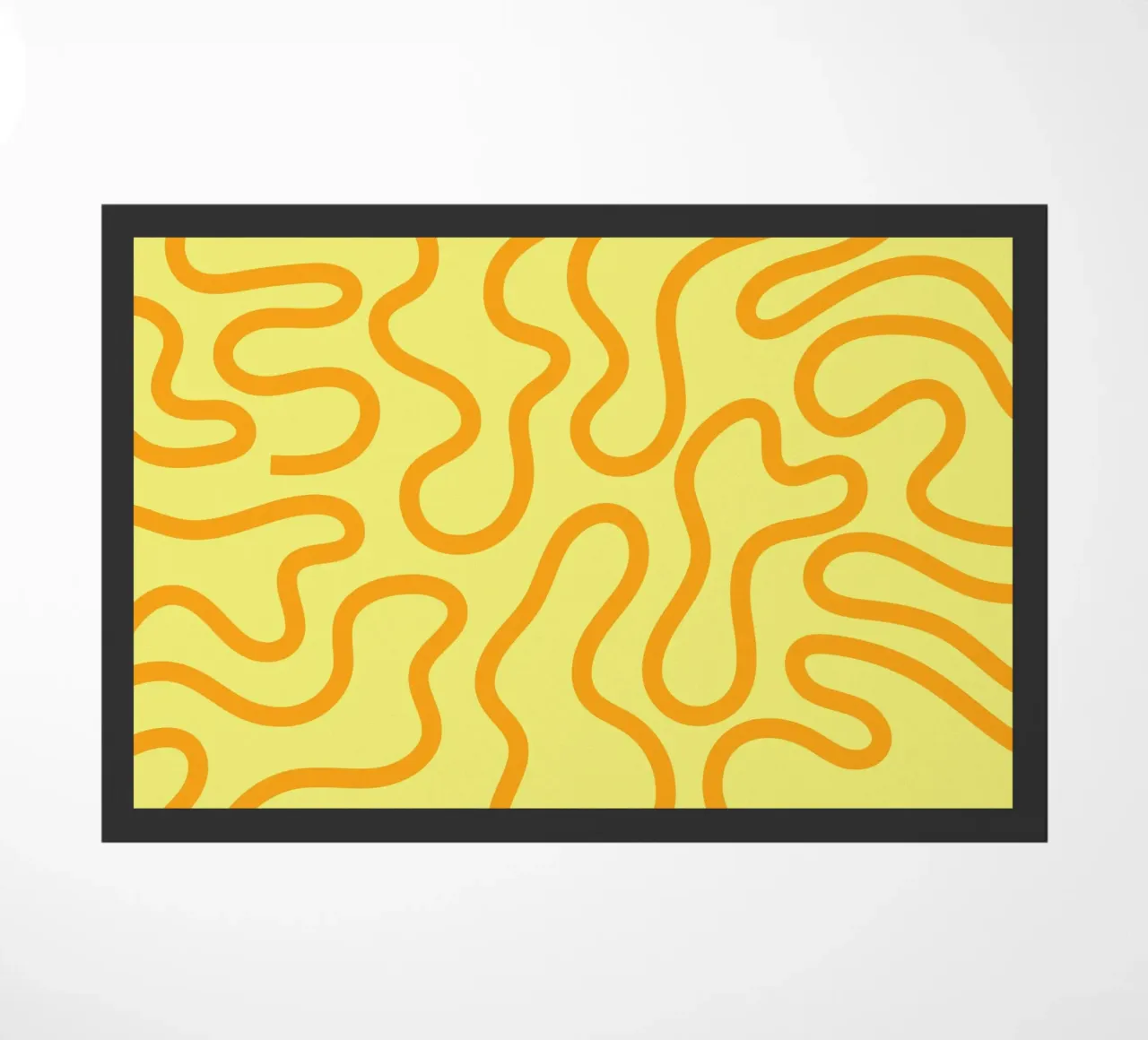 Lijnkunst kaas geel deurmat van Studio Fun Boy