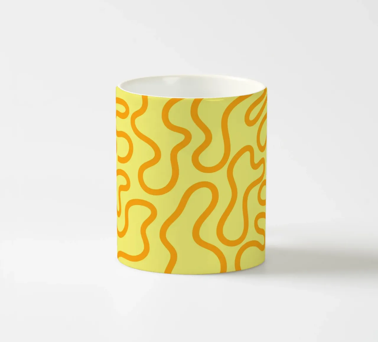 Dessin au trait fromage jaune mug en céramique de Studio Fun Boy