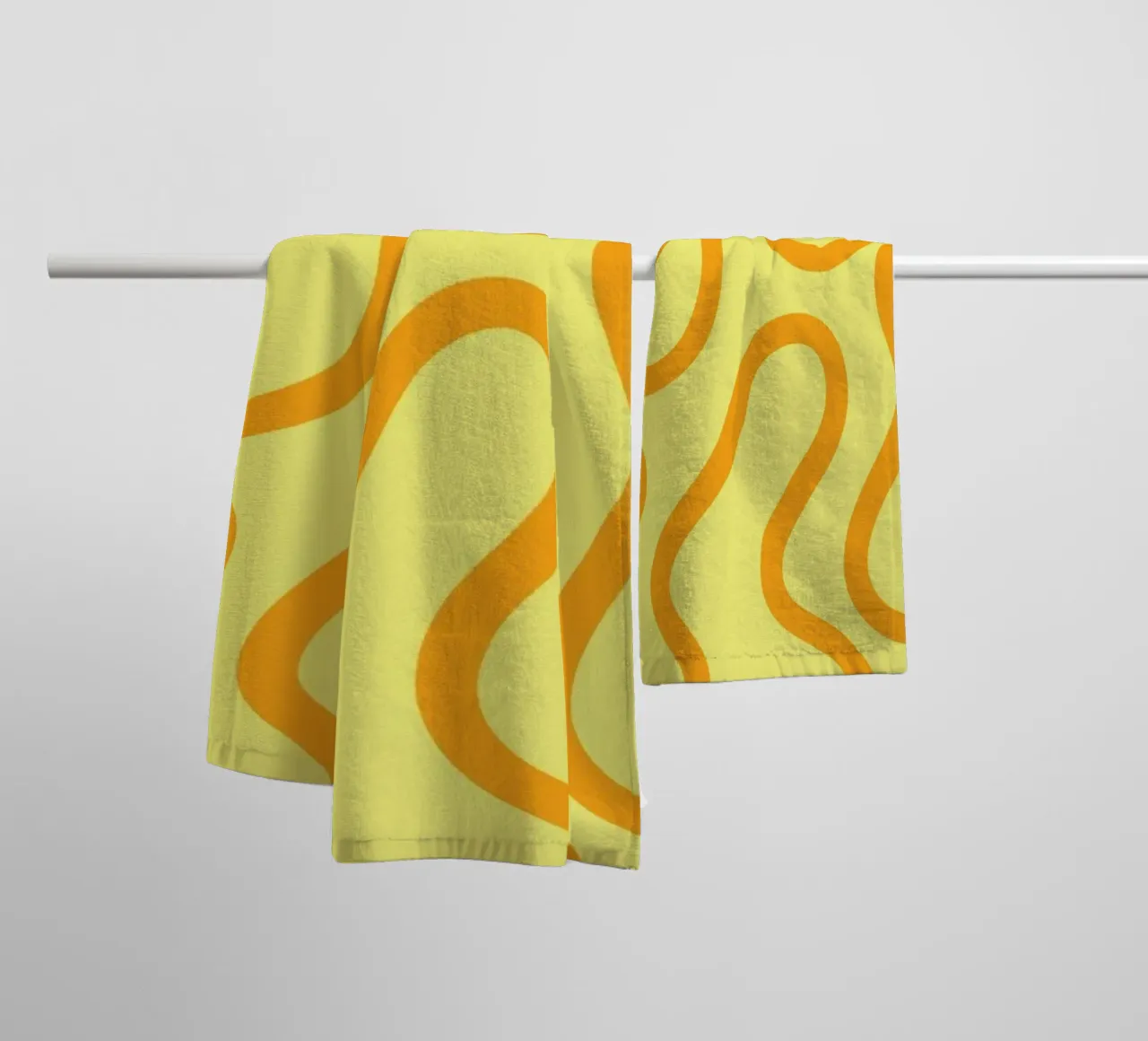 Dessin au trait fromage jaune serviette de bain de Studio Fun Boy